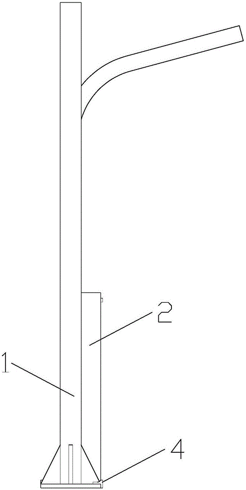 一种具有控制柜的灯杆的制作方法