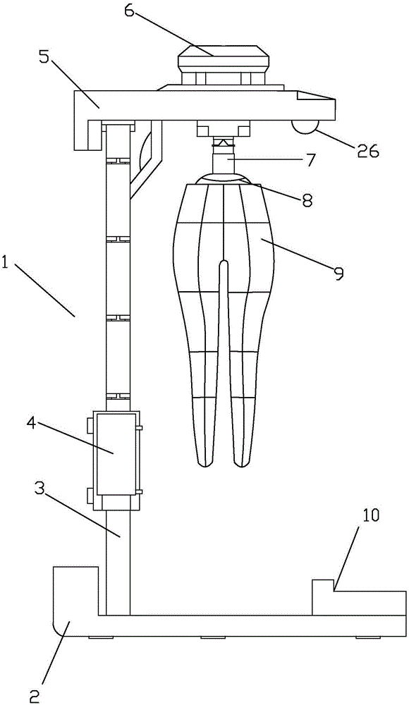 一种用于测试电热裤子安全性能的可调节暖体假腿的制作方法