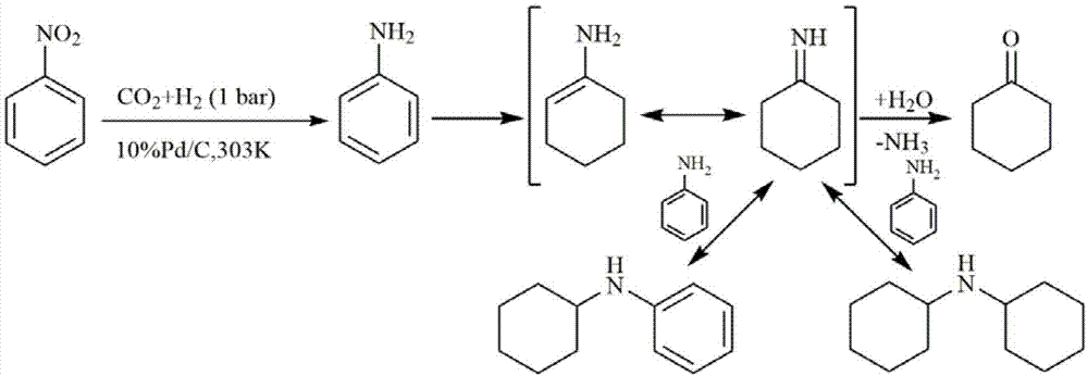 使用二氧化碳加速氢化芳香化合物合成环己酮的方法与流程