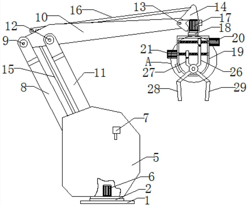 一种小型机械臂末端夹紧装置的制作方法