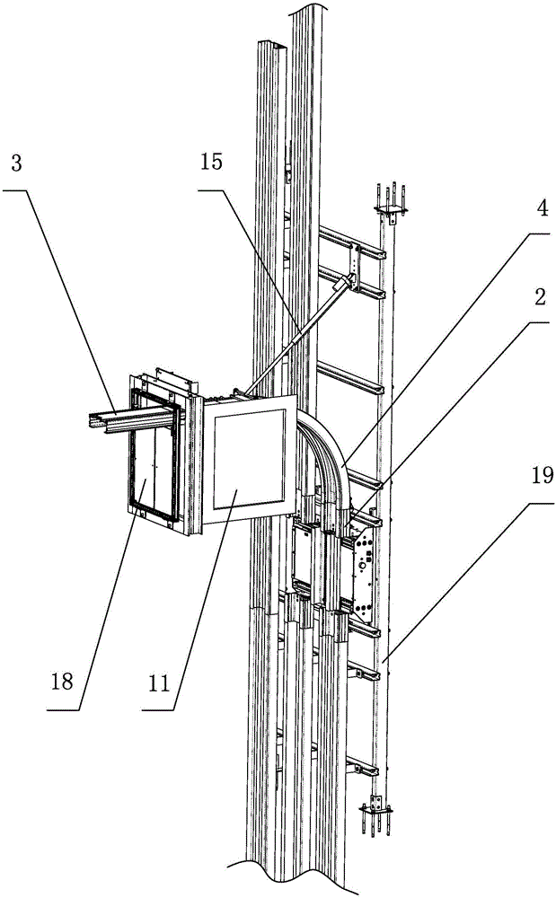 物流轨道竖井上内弯断轨器防风防火设施的制作方法
