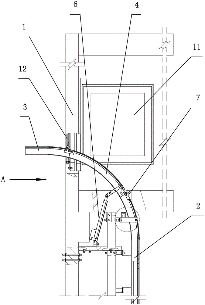 物流轨道竖井下外弯断轨器防风防火设施的制作方法