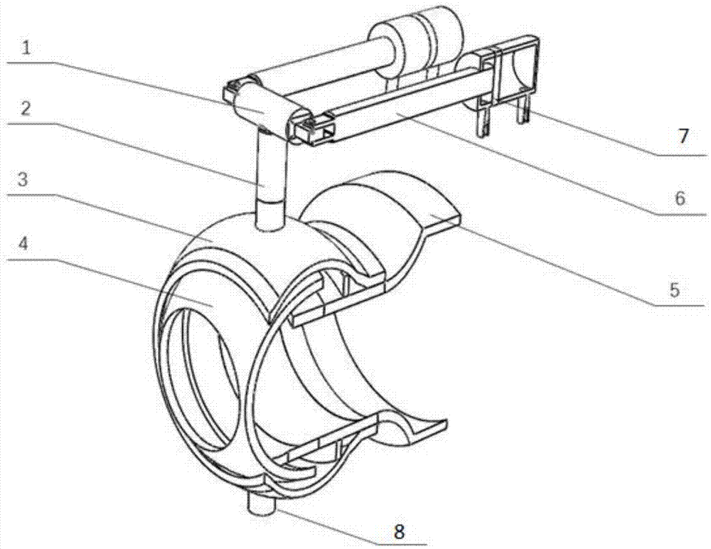 采用双液压对称系统的球形矢量喷口装置的制作方法