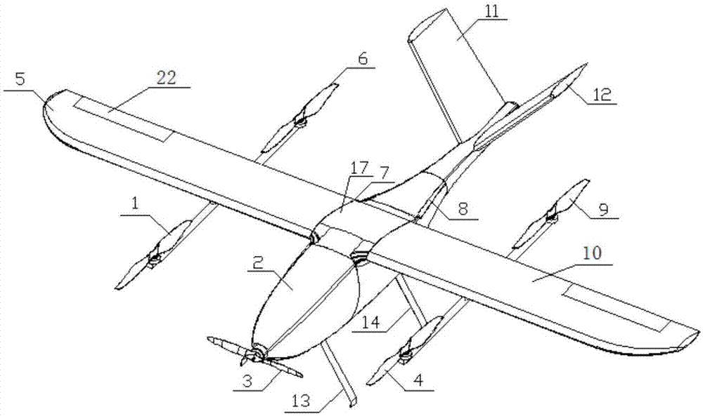 一种固定翼旋翼混合无人机的制作方法