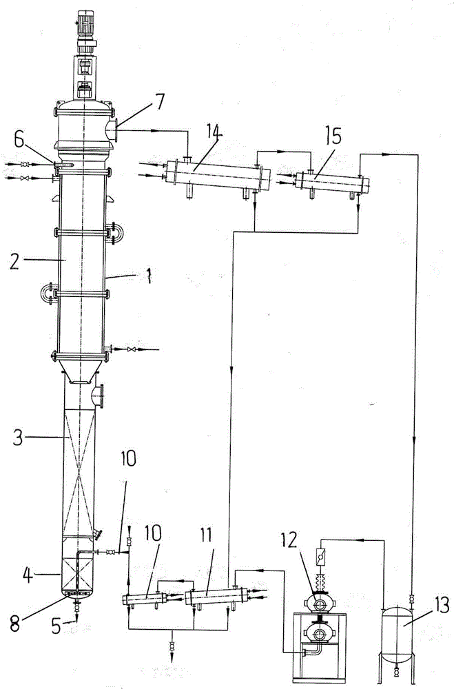 节能型溶剂高效分离组合式蒸发器的制作方法