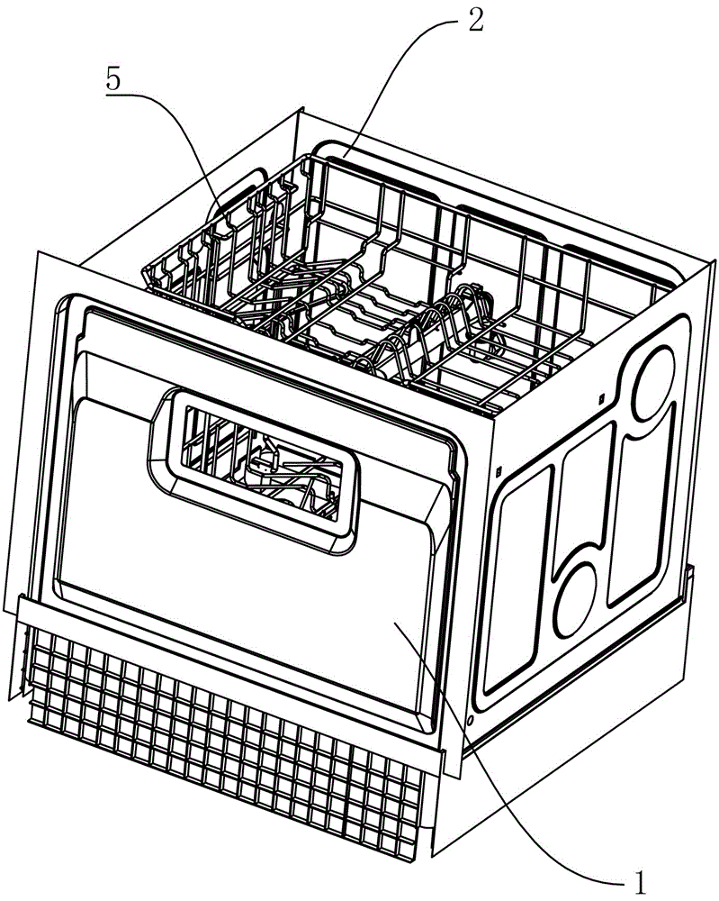 一种抽拉式双喷淋臂洗碗机的制作方法
