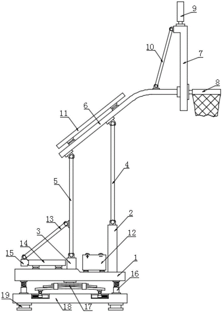 一种具有减震和折叠功能的体育篮球架的制作方法