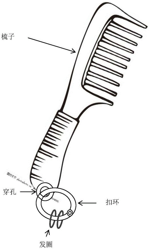 一种发圈携带式梳子的制作方法