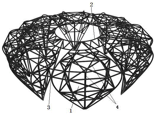 一种双层网壳大跨度环向耗能结构体系的制作方法
