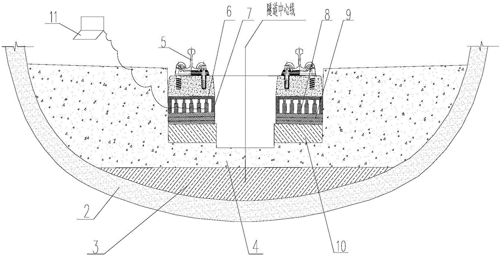 自动可调地裂缝区域隧道调线调坡结构的制作方法