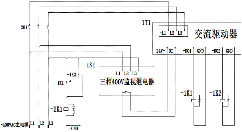 一种交流变桨系统主电源过压的保护装置的制作方法