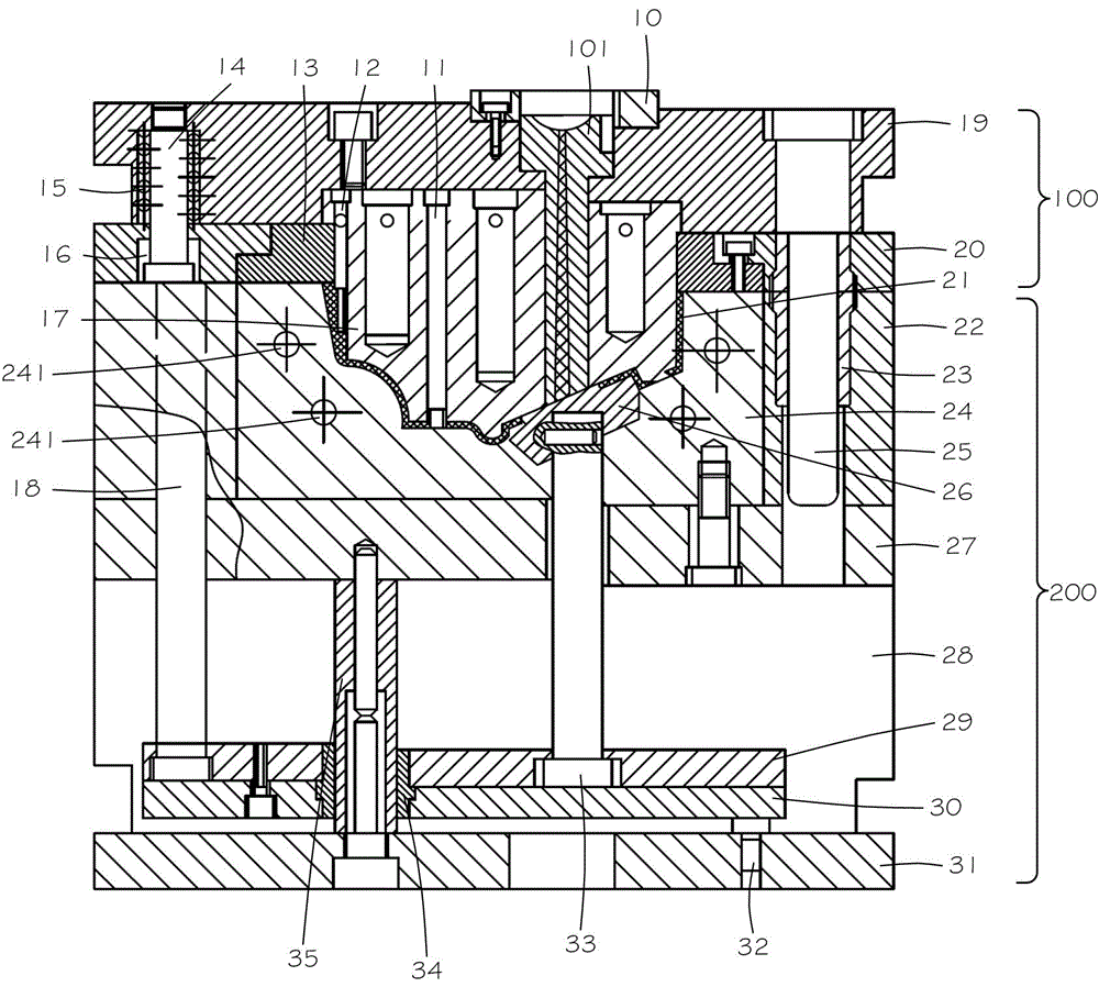 一种异形壳体的注塑模具结构的制作方法