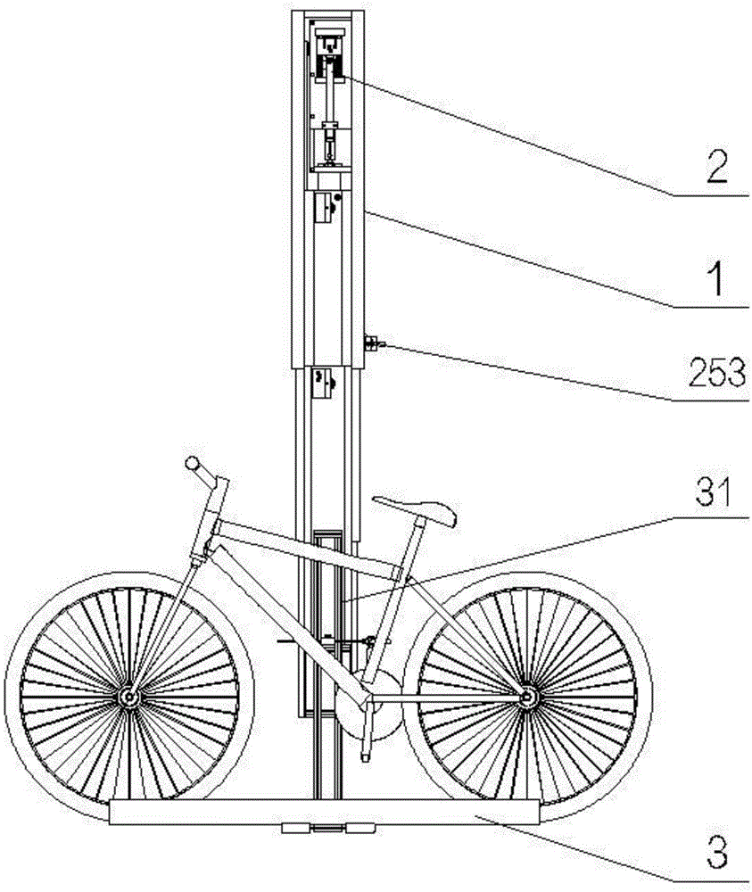 一种垂直伸缩式自行车停放装置的制作方法