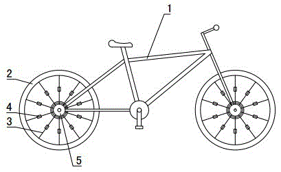一种能自发电的自行车的制作方法