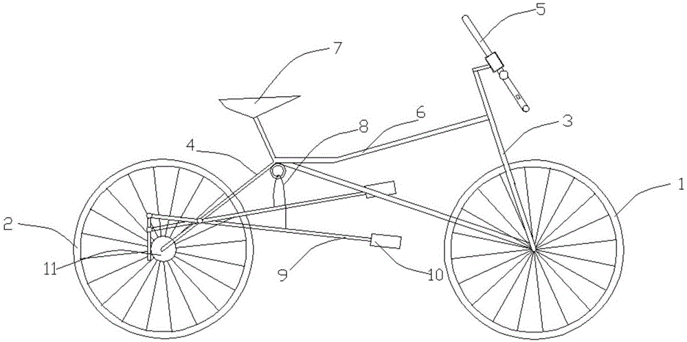 一种上下踩踏型自行车的制作方法