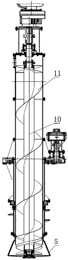 一种带非等节距垂直螺旋的螺旋卸船机的制作方法
