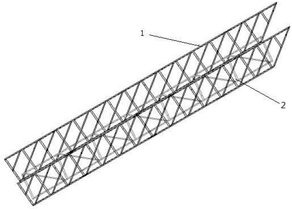 一种有效提高竖向刚度的X型轻钢桁架桥的制作方法