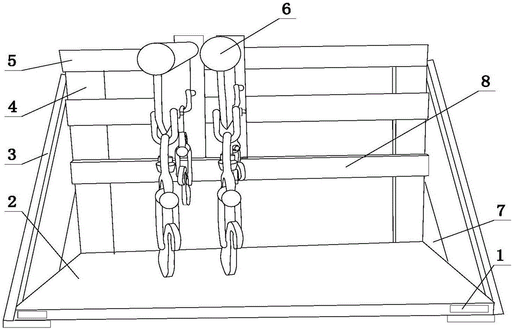 叉车叉齿吊具摘挂存放支架的制作方法