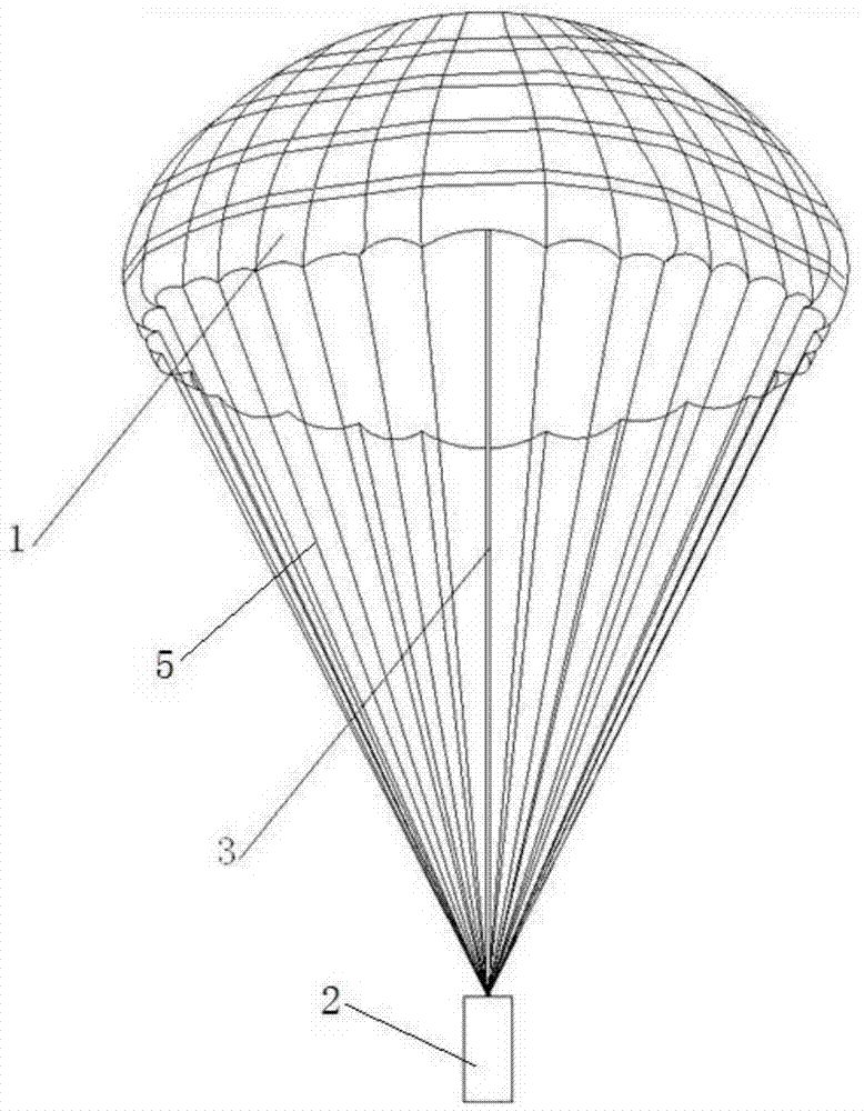 一种强力绳控缓冲式降落伞的制作方法