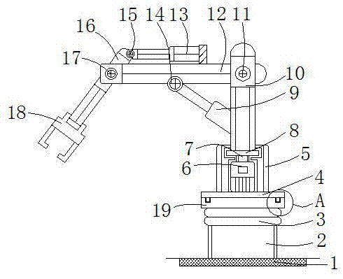 一种齿轮加工用便于多方位固定升降式机械手的制作方法