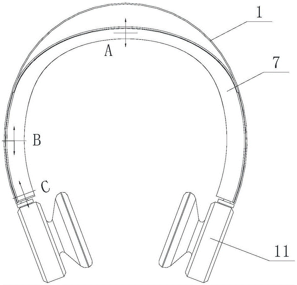 一种多级抽拉的头戴耳机的制作方法