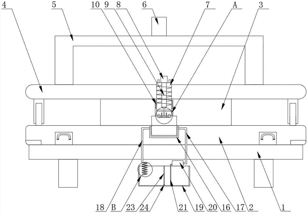 一种阻燃导电耐磨型ABS与CPE复合材料注塑装置的制作方法