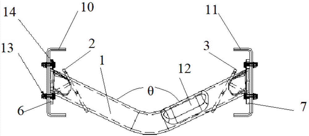 一体化托架管状横梁总成结构的制作方法