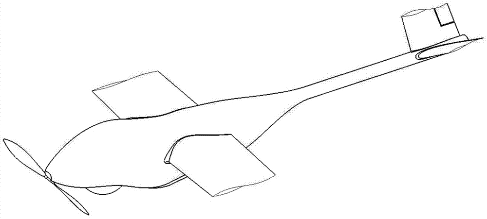 一种仰首式手抛小型固定翼无人机机身的制作方法
