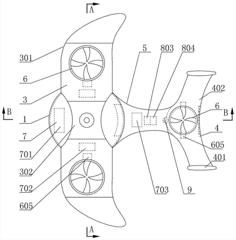 扭矩自平衡三涵道风扇仿生飞行器的制作方法