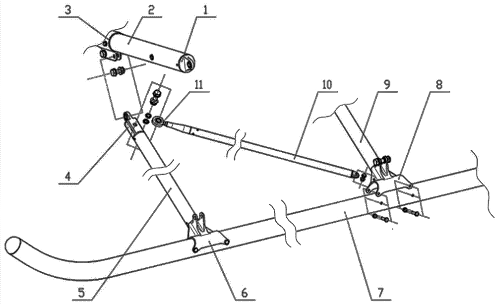 一种无人直升机的缓冲式起落架前接头一体化连接装置的制作方法