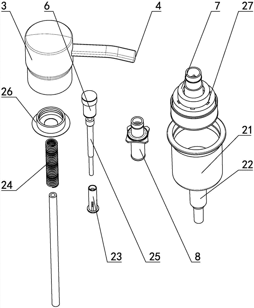 带挤压式泡沫泵的挤压瓶结构的制作方法