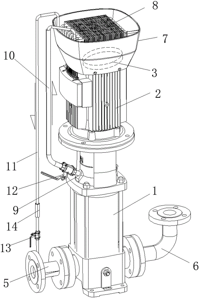 一种可降低风机进气温度的风冷型水泵的制作方法