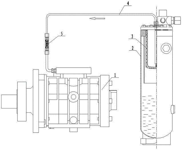 空气压缩机油分罐油分回油管结构的制作方法