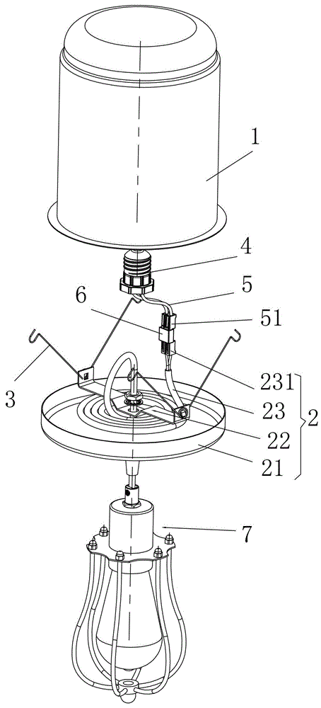 一种带收线器的灯具的制作方法