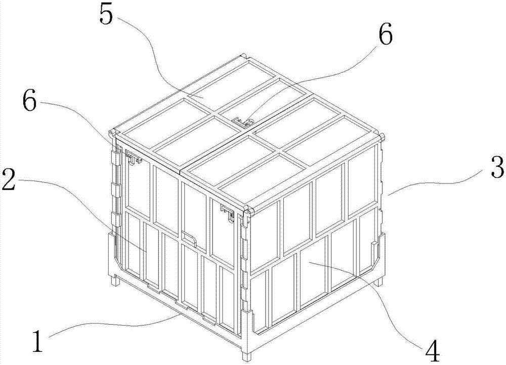一种用于放置液体存储箱的可折叠容置框架的制作方法