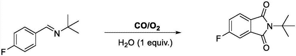 利用亚胺为起始原料一步构建2-叔丁基-5-氟异吲哚啉-1，3-二酮的方法与流程