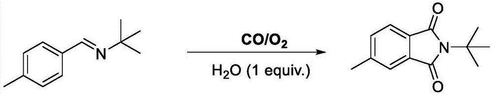 利用亚胺为起始原料一步构建2-叔丁基-5-甲基异吲哚啉-1，3-二酮的方法与流程