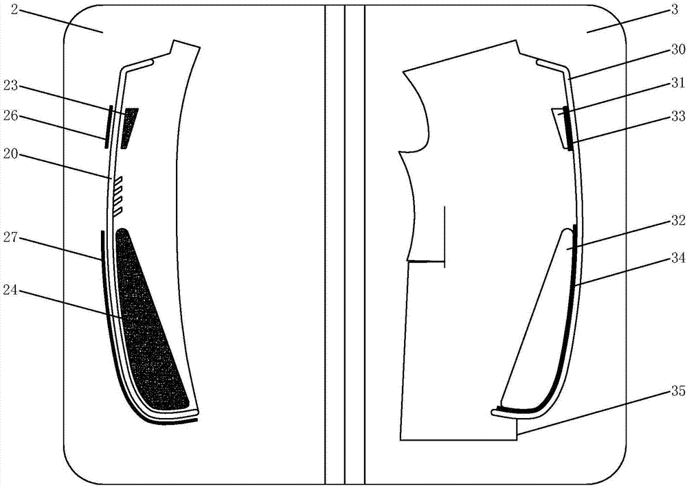 一种西服前片与挂面成型模具的制作方法