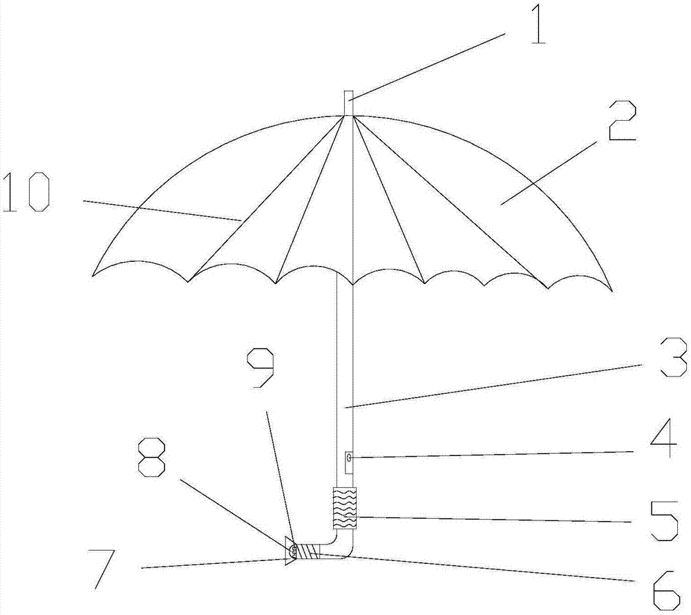 一种带照明功能的实用雨伞的制作方法