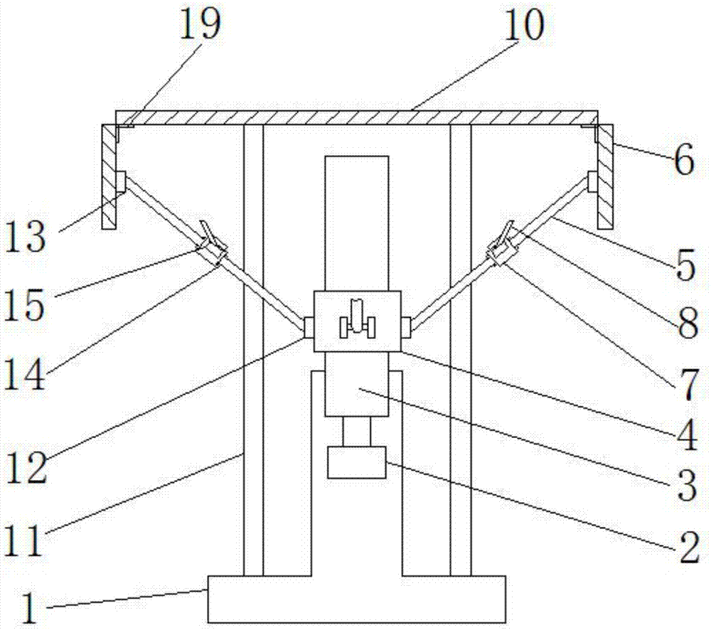 一种可自动折叠桌面的方形桌子的制作方法