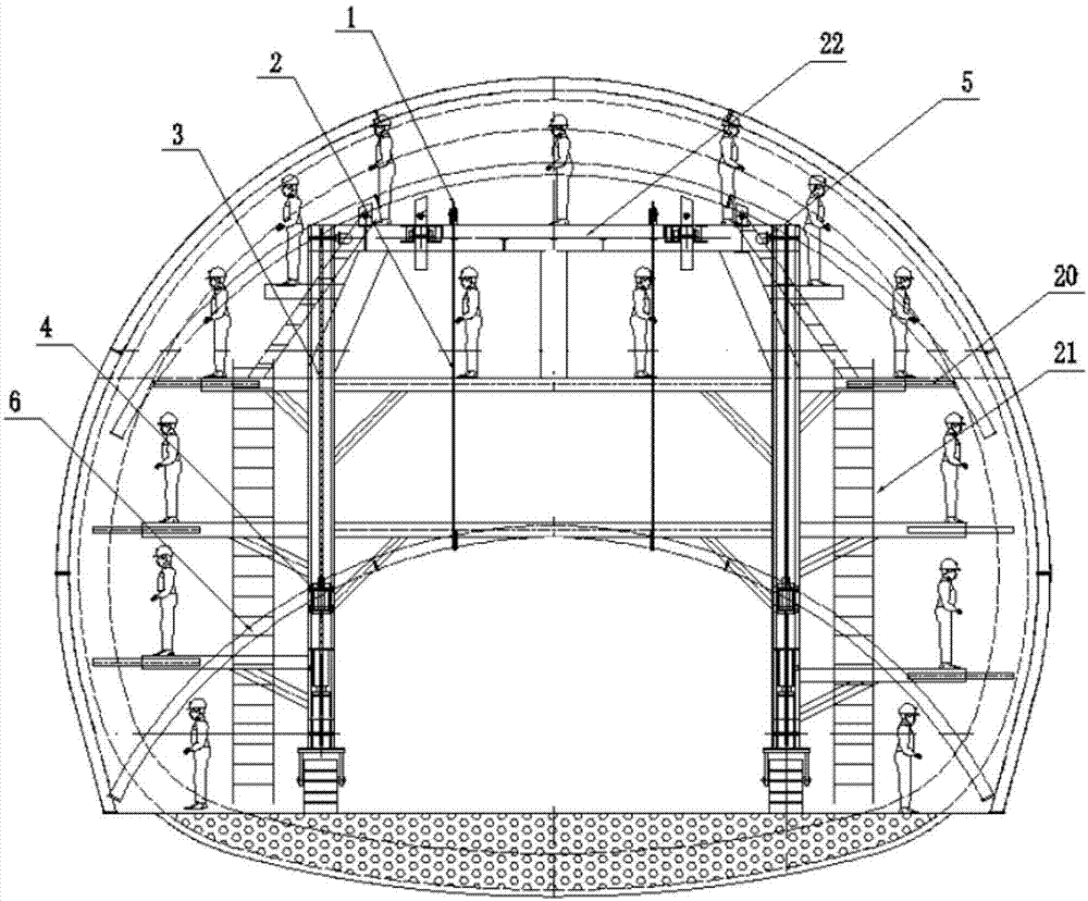 一种适用于隧道微台阶开挖法的钢拱架台车的制作方法