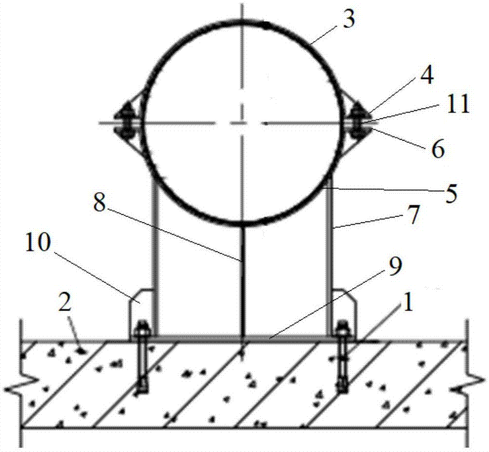 球墨铸铁管廊支撑装置的制作方法