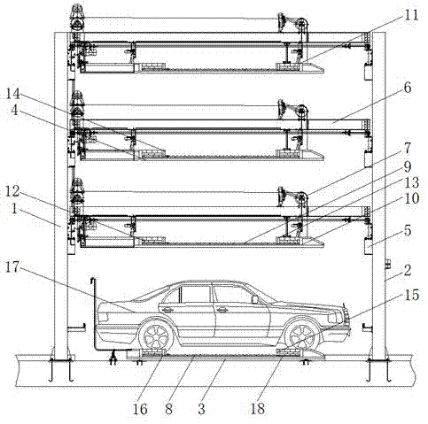一种立体停车库多方位停车的制作方法