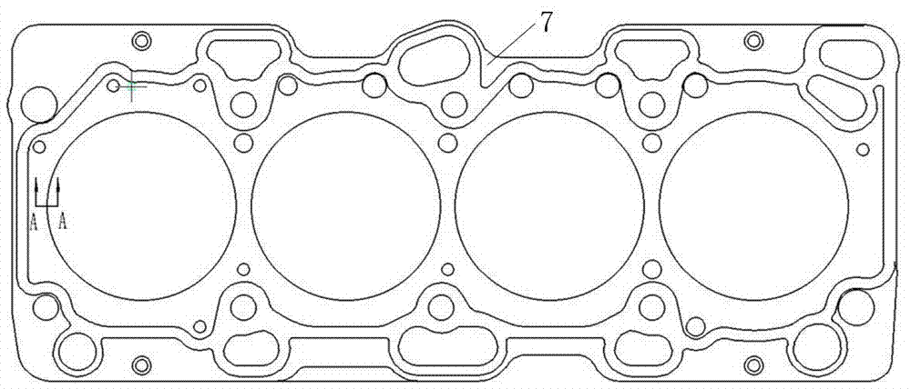汽车发动机金属气缸垫片缸口筋的制作方法