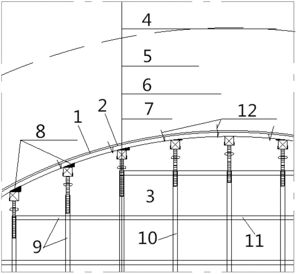 一种盾构井结构预留洞口拱部模板结构的制作方法
