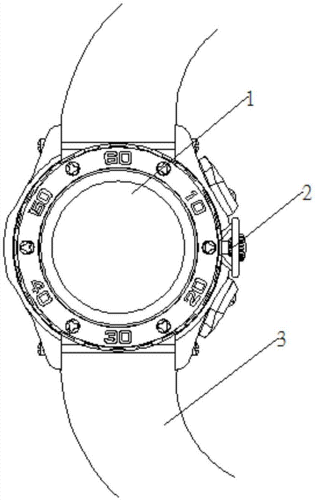 一种装有表冠的手表的制作方法