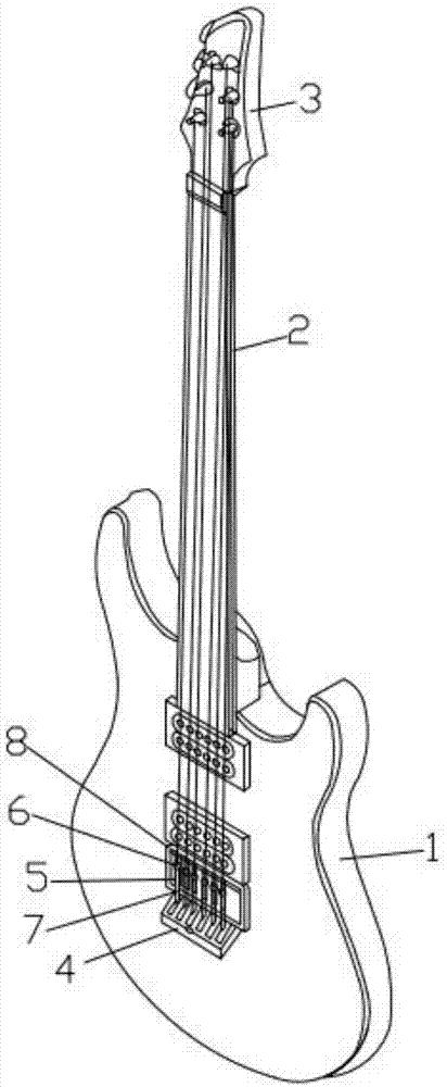 一种具有自动控制吉他琴弦的电吉他的制作方法