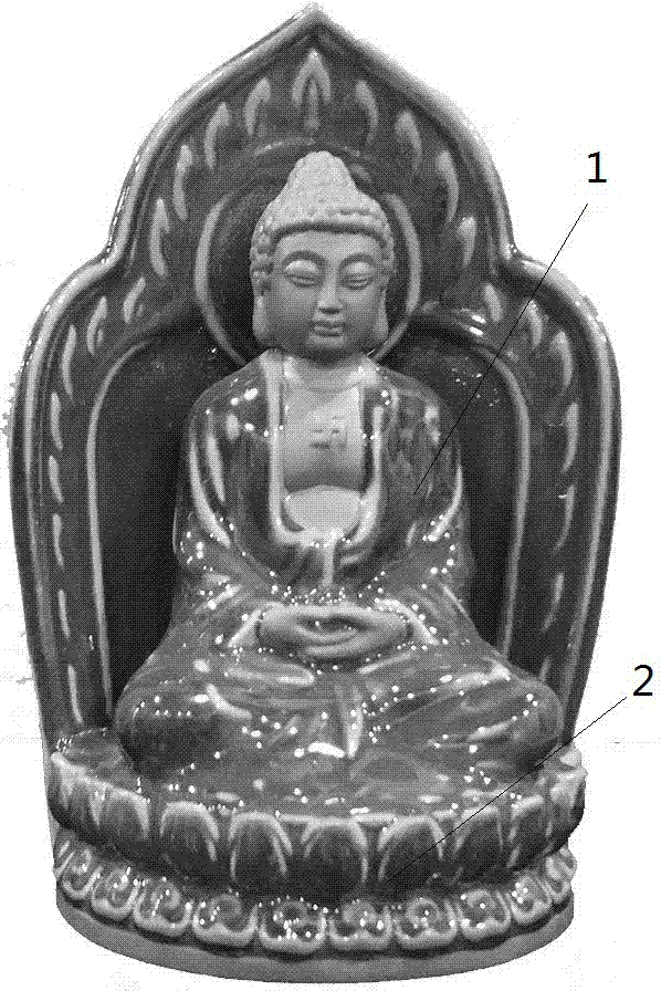一种禅定印佛陀造型的钧瓷工艺品的制作方法与流程