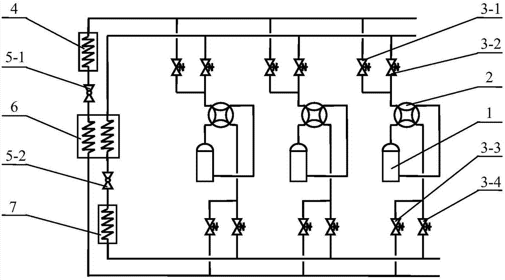变流量单工质共用换热器复叠热泵系统的制作方法