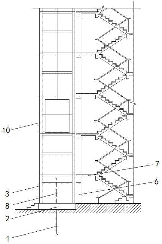 一种既有多层住宅加装电梯预制装配式钢结构底坑基础及施工方法与流程